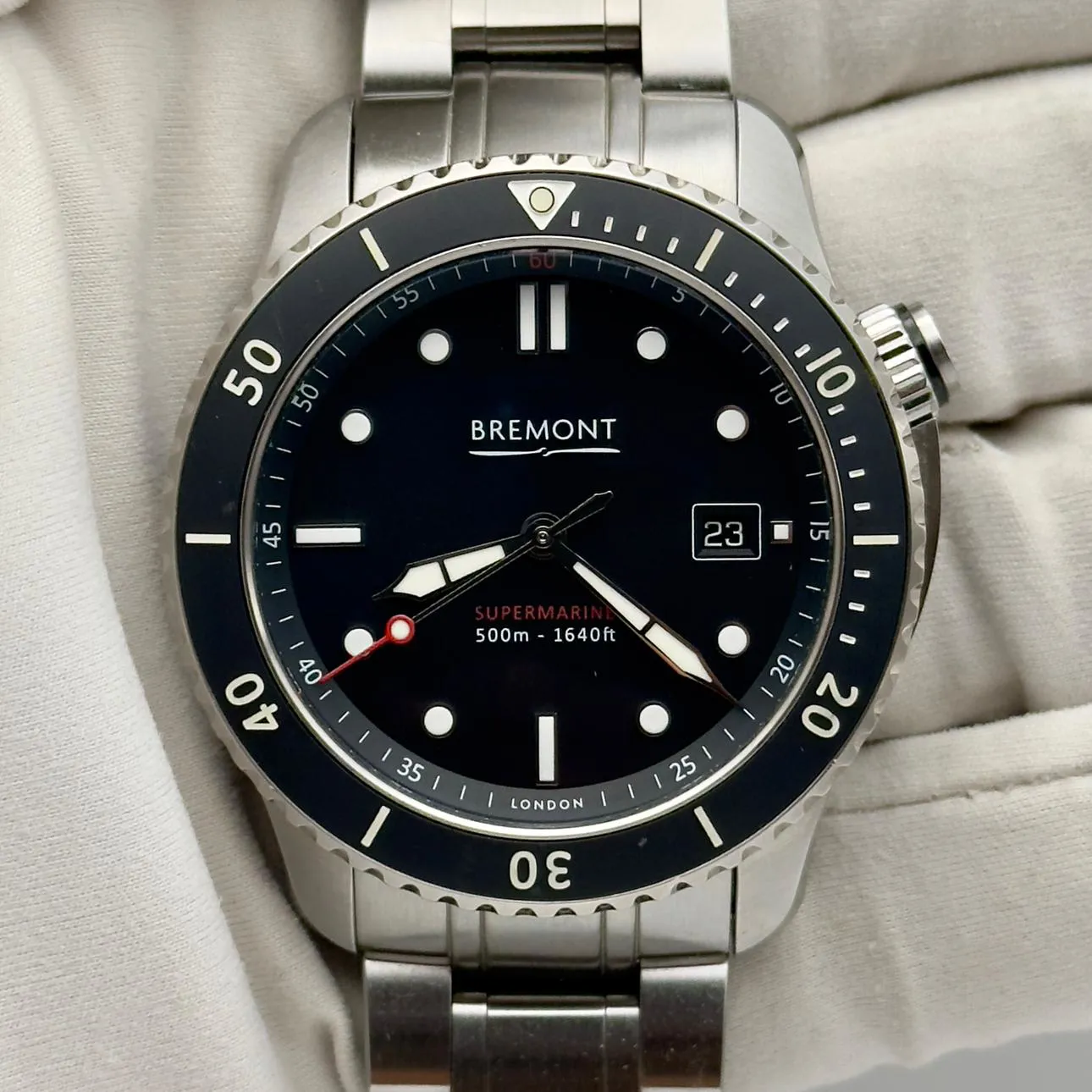 Bremont Supermarine S500 43mm Stainless steel Black