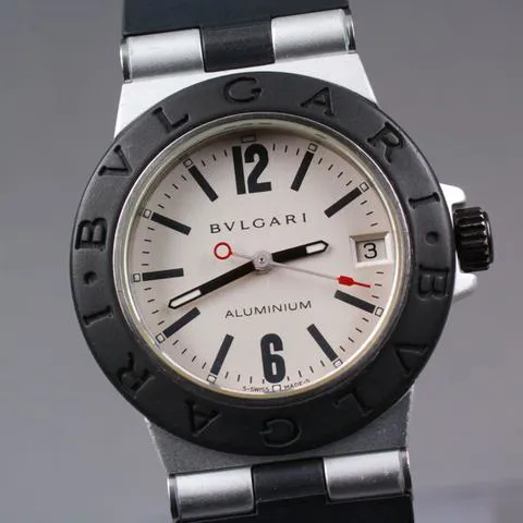 Bulgari Diagono AL 32 TA 32mm Aluminium White