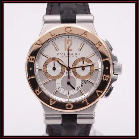 Bulgari Diagono DGP42SGCH 42mm Yellow gold and Stainless steel Silver