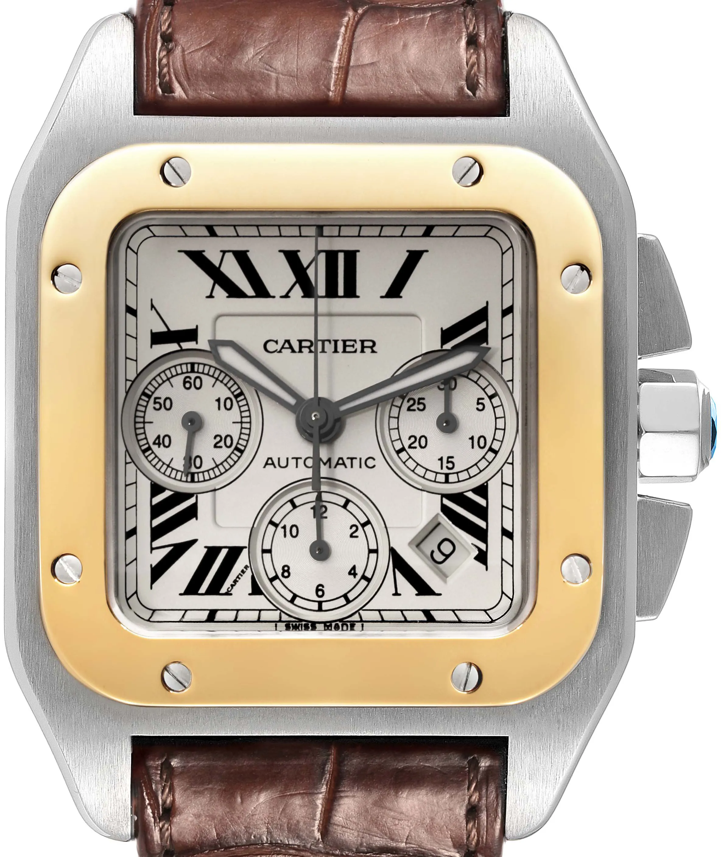 Cartier Santos W20091X7 55mm stainless Silver