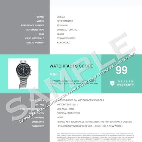 Omega Speedmaster Reduced 3539.50 39mm Stainless steel Black 8