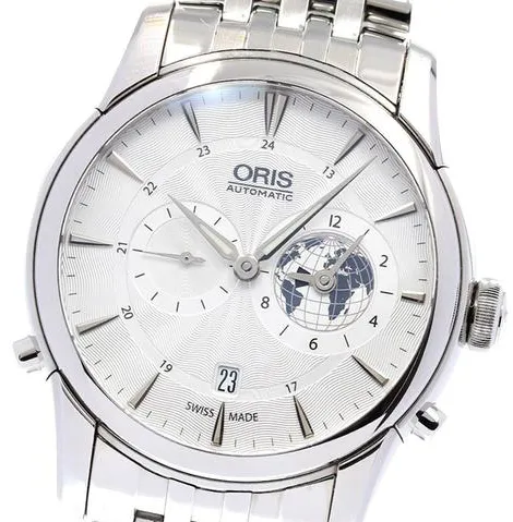 Oris Artelier Worldtimer 01 690 7690 4081 42mm Stainless steel Silver