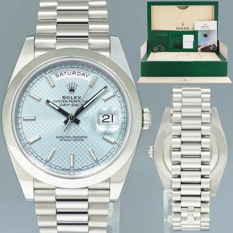 Rolex Day-Date 40 228206 40mm Platinum Blue