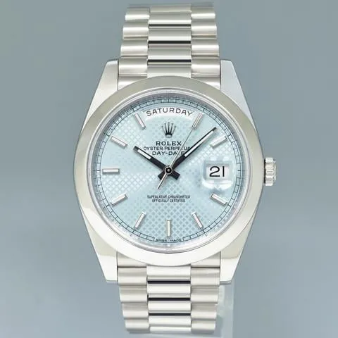 Rolex Day-Date 40 228206 40mm Platinum Blue 1