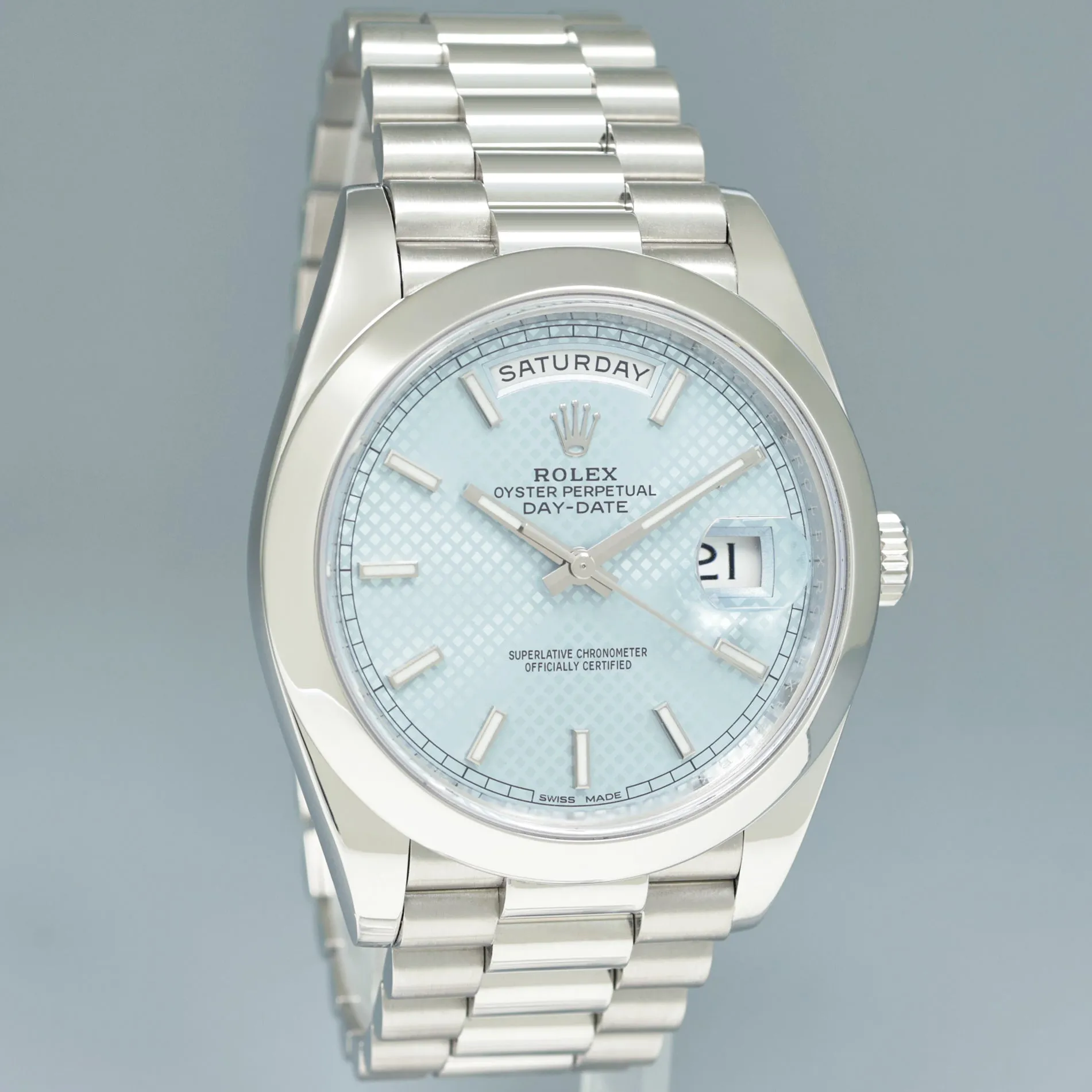 Rolex Day-Date 40 228206 40mm Platinum Blue 2