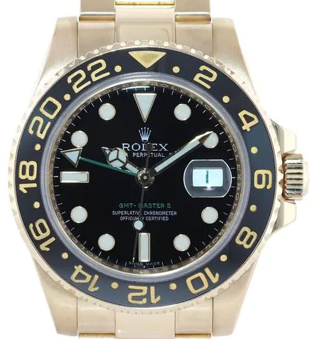 Rolex GMT-Master II 116718 40mm Yellow gold and 18k yellow gold Black 1