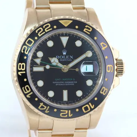 Rolex GMT-Master II 116718 40mm Yellow gold and 18k yellow gold Black 2