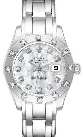 Rolex Lady-Datejust Pearlmaster 80319 29mm White gold Mother-of-pearl