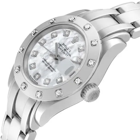 Rolex Lady-Datejust Pearlmaster 80319 29mm White gold Mother-of-pearl 7