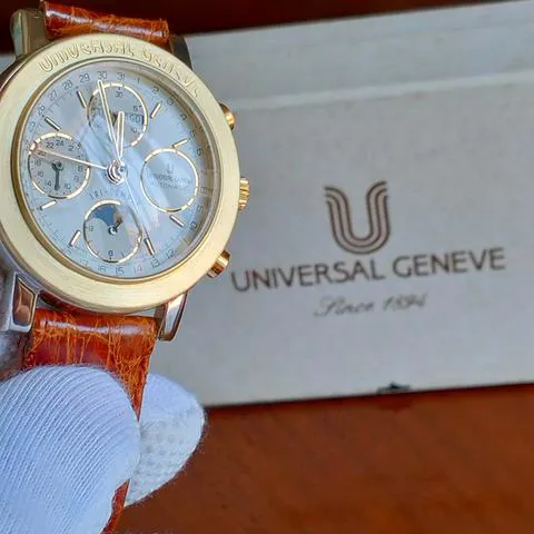 Universal Genève Compax 699420 40mm Yellow gold and Stainless steel White 1