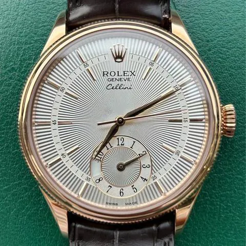 Rolex Cellini 50525 39mm Rose gold Silver