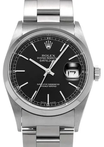 Rolex Datejust 36 16200 36mm Stainless steel Black