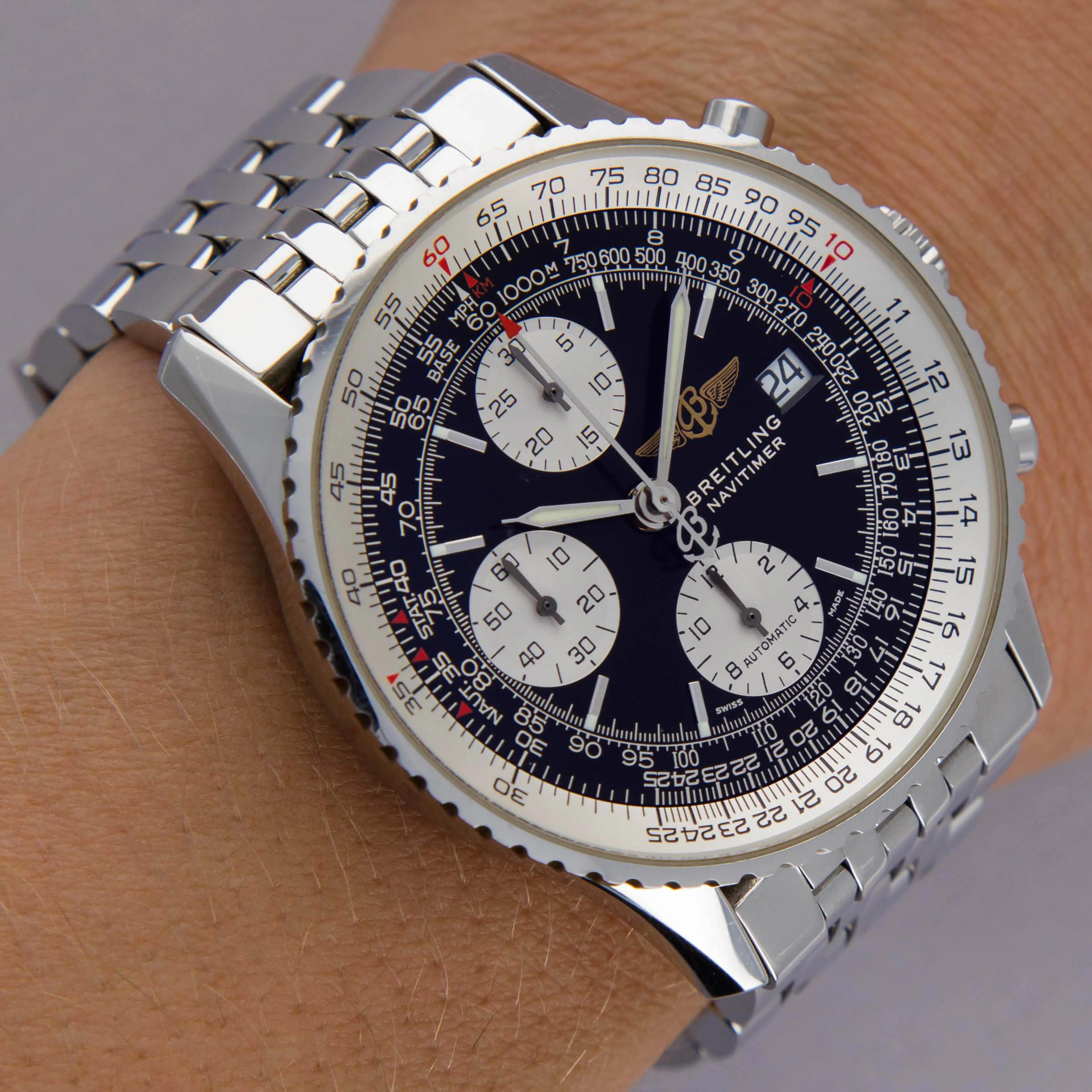 Breitling Navitimer A13322 41.5mm Stainless steel Black 14