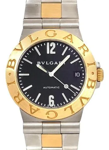 Bulgari Diagono LCV35SG 36mm Yellow gold and Stainless steel Black