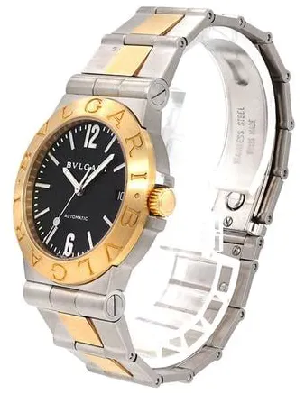 Bulgari Diagono LCV35SG 36mm Yellow gold and Stainless steel Black 2