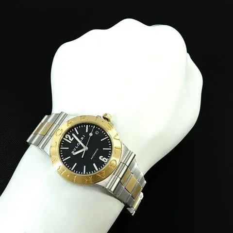 Bulgari Diagono LCV35SG 36mm Yellow gold and Stainless steel Black 3