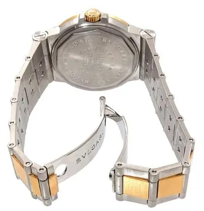 Bulgari Diagono LCV35SG 36mm Yellow gold and Stainless steel Black 4