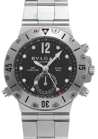 Bulgari Diagono SD38SGMT 41mm Stainless steel Black