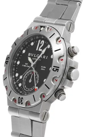 Bulgari Diagono SD38SGMT 41mm Stainless steel Black 1