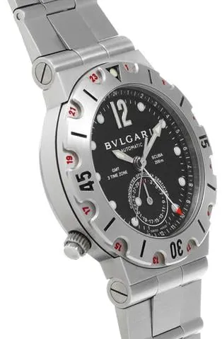 Bulgari Diagono SD38SGMT 41mm Stainless steel Black 2