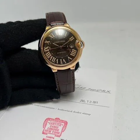 Cartier Ballon Bleu 42mm W6920037 42mm Rose gold Brown 7