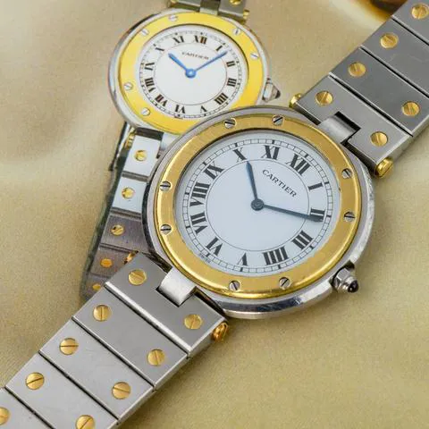 Cartier Santos 8191 31mm Yellow gold and Stainless steel White 1