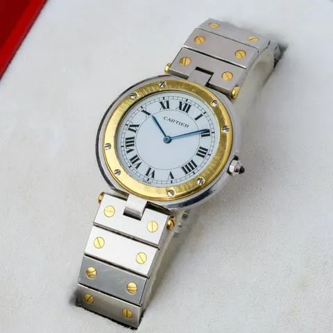 Cartier Santos 8191 31mm Yellow gold and Stainless steel White 3