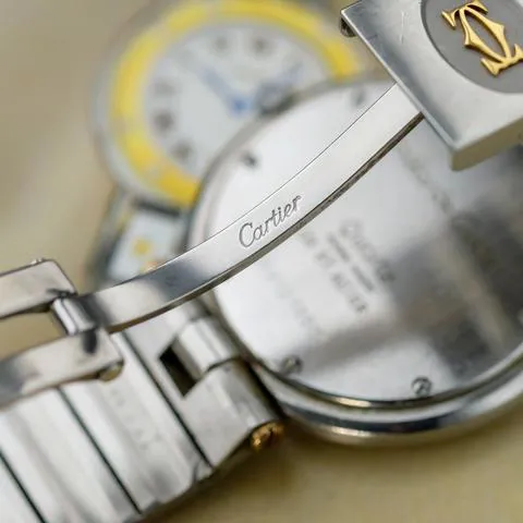 Cartier Santos 8191 31mm Yellow gold and Stainless steel White 9