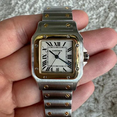 Cartier Santos Galbée 187901 29mm Yellow gold and Stainless steel Champagne