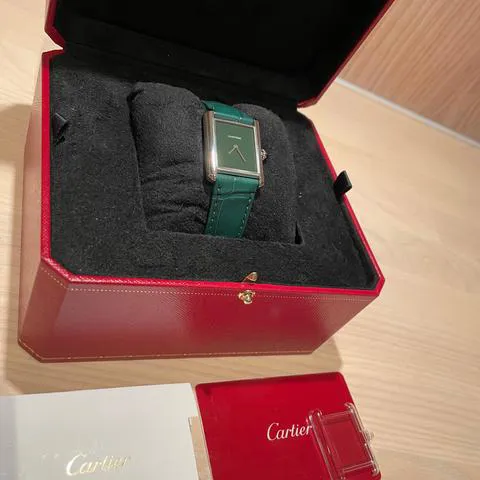 Cartier Tank WSTA0056 33.5mm Stainless steel Green 1