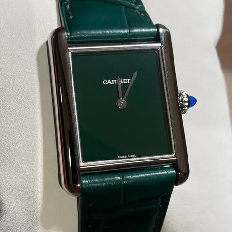 Cartier Tank WSTA0056 33.5mm Stainless steel Green 11