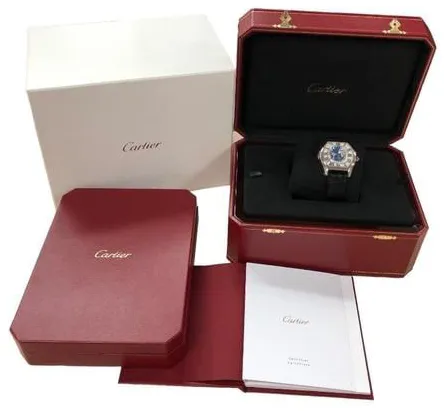 Cartier Tortue W1580050 42mm White gold Silver 13