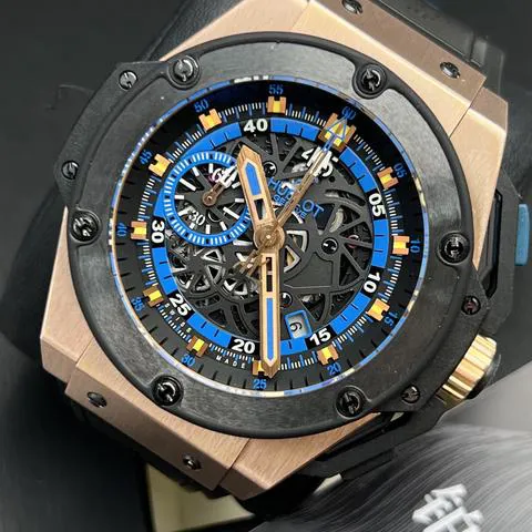 Hublot King Power 716.OM.1129.RX.EUR12 48mm Rose gold Black