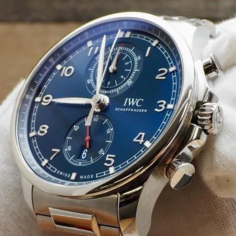 IWC Portugieser IW390701 45mm Stainless steel Blue 2