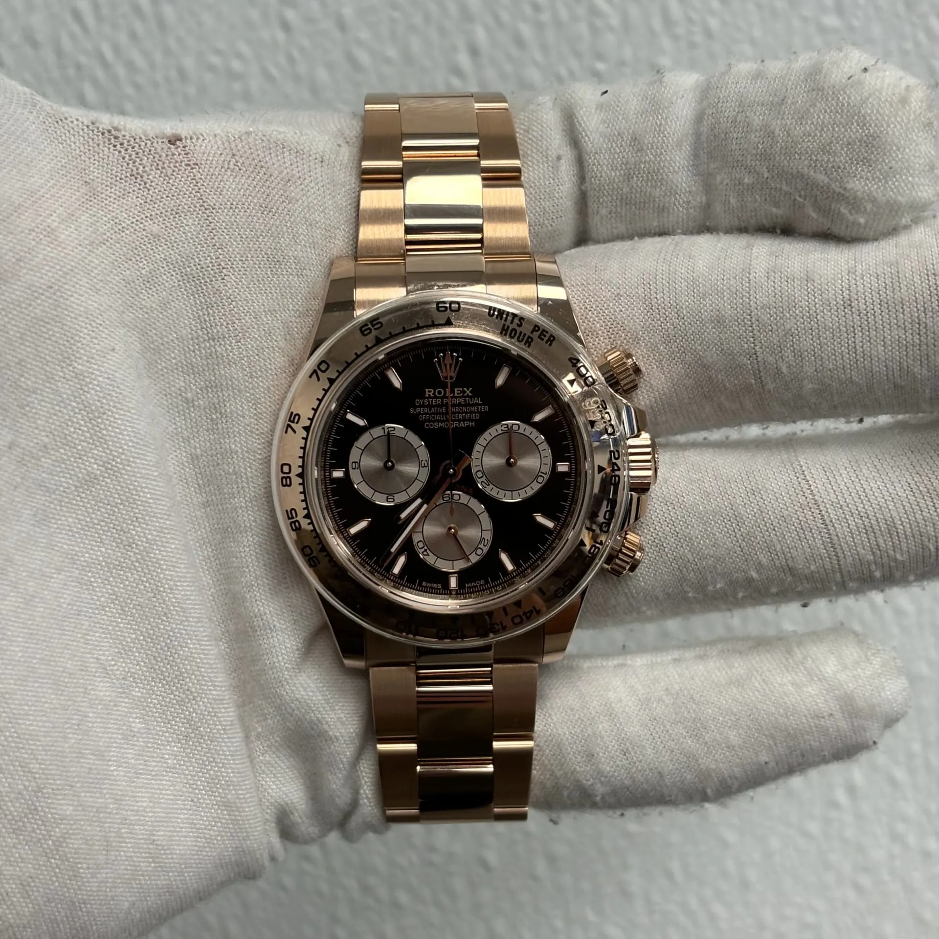 Rolex Daytona 126505-0001 40mm Everose gold Black