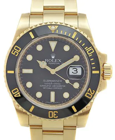 Rolex Submariner 116618LN 40mm Yellow gold Black