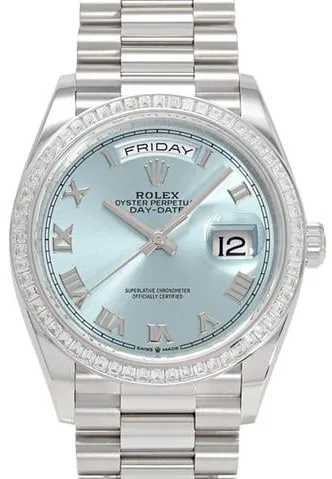 Rolex Day-Date 36 128396TBR 36mm Platinum Blue