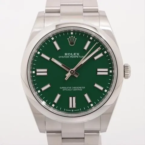 Rolex Oyster Perpetual 41 124300 39mm Stainless steel Green