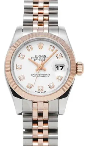 Rolex Lady-Datejust 179171G 26mm Stainless steel White