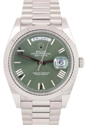 Rolex Day-Date 40 228239 40mm White gold Green