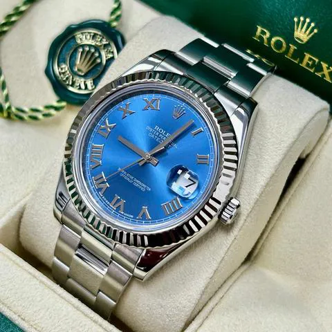 Rolex Datejust II 116334 41mm Stainless steel Blue