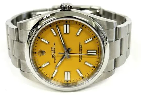 Rolex Oyster Perpetual 41 124300 41mm Stainless steel Yellow 4