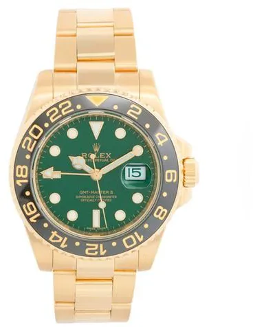 Rolex GMT-Master II 116718LN 40mm Yellow gold Green