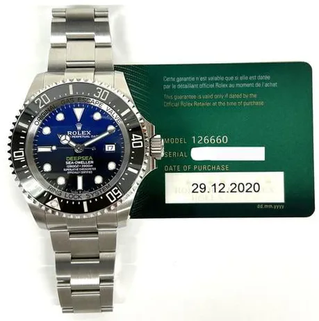 Rolex Sea-Dweller Deepsea 126660 44mm Stainless steel Blue