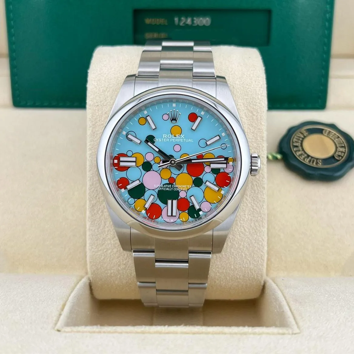 Rolex Oyster Perpetual 124300-0008 41mm Oystersteel Blue and Artistic dial 3