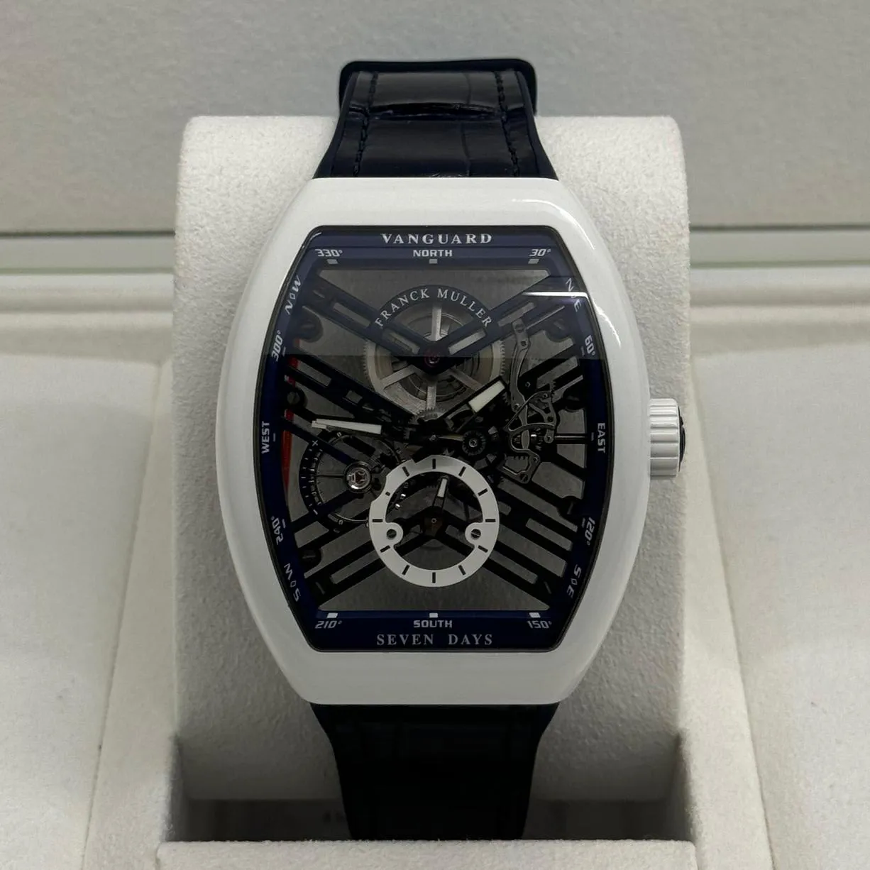 Franck Muller Vanguard V 45 S6 SQT TTBC BL 53.7mm Ceramic Skeletonized