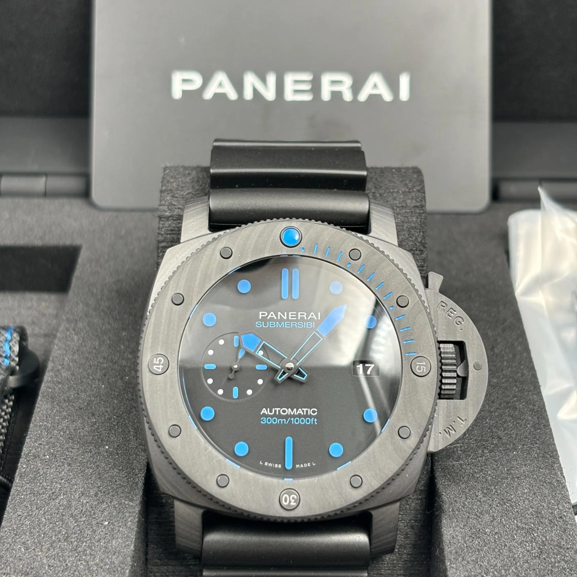 Panerai Luminor GMT Automatic PAM 01616 47mm Titanium and Carbotech Black