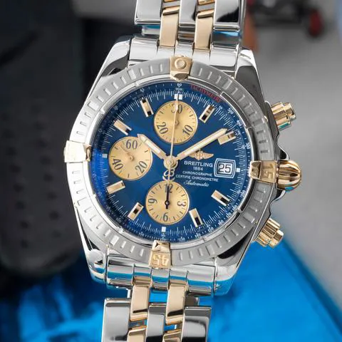 Breitling Chronomat B13356 44mm Yellow gold and Stainless steel Blue