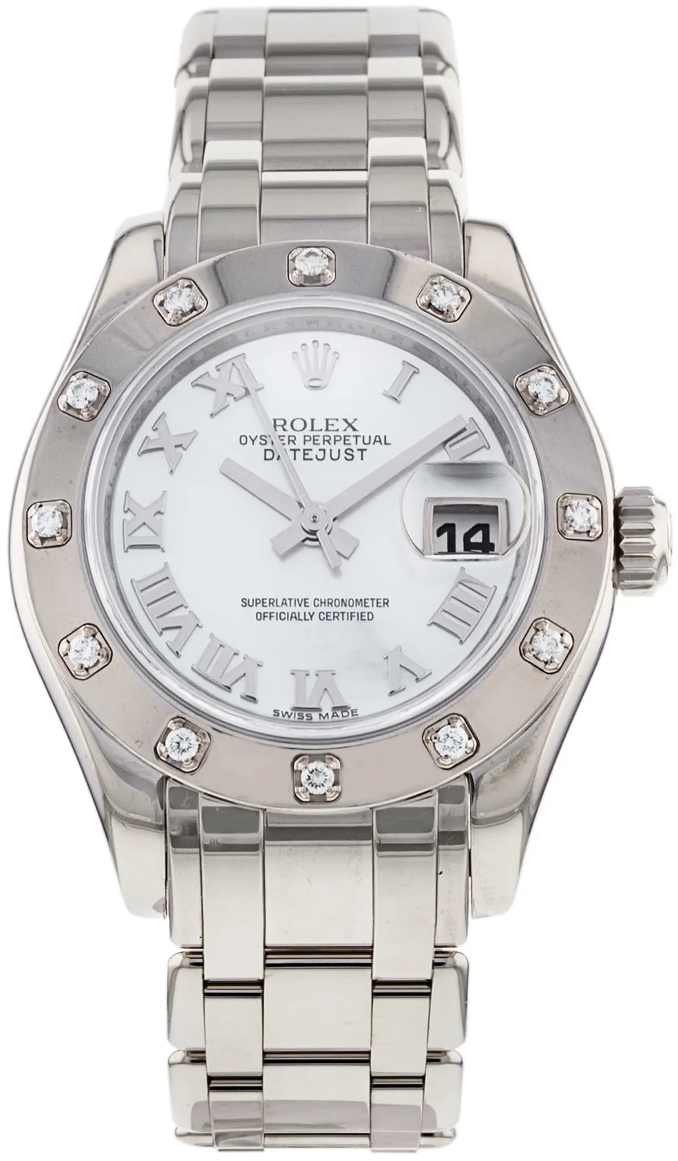 Rolex Lady-Datejust Pearlmaster 80319 29mm White gold Mother of Pearl White Roman Numeral