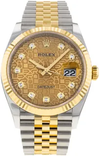 Rolex Datejust 36 126233 36mm Yellow gold and Stainless steel Champagne